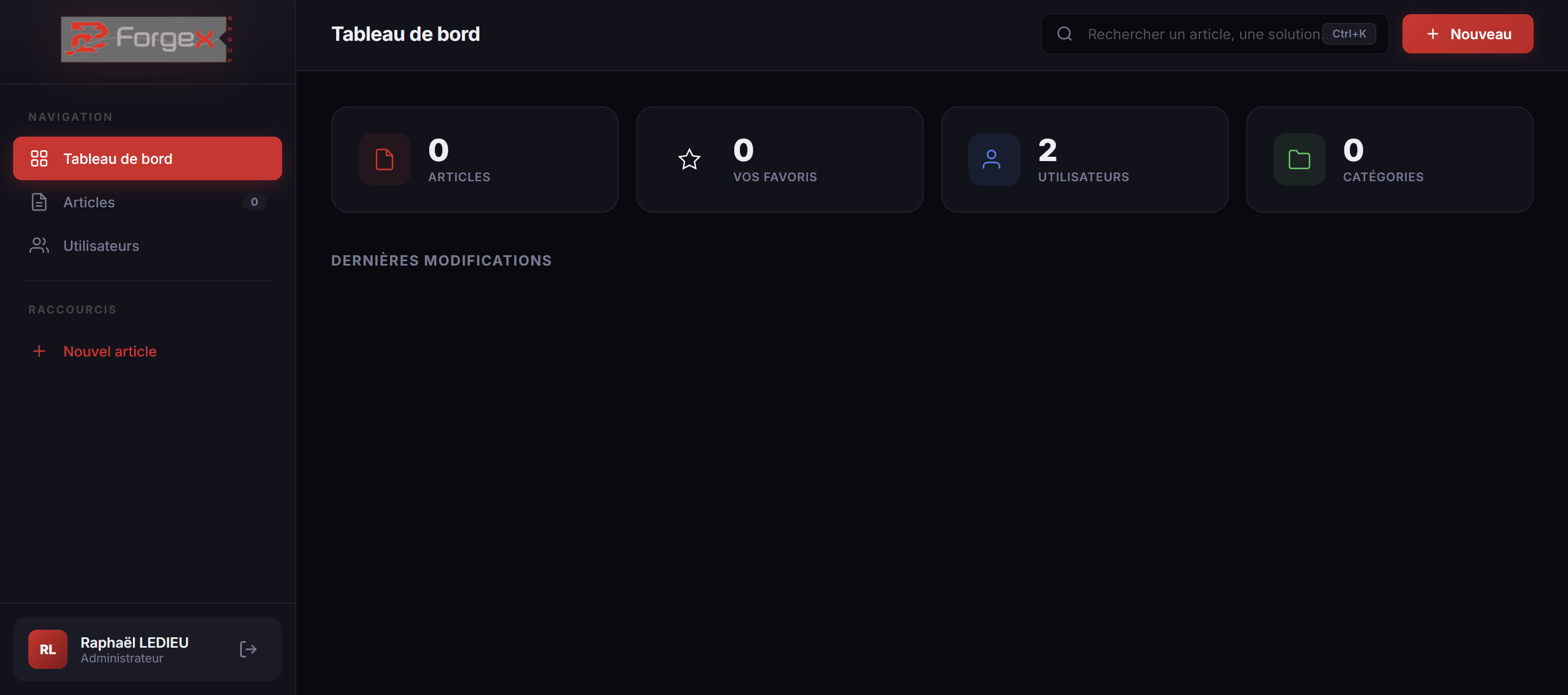Interface de la Base de Connaissances